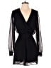 Express 100% Polyester Solid Black Romper Size S - photo 1