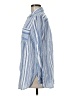 Susan Graver Stripes Blue Long Sleeve Button-Down Shirt Size M - photo 5