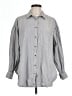 We the Free Stripes Gray Long Sleeve Button-Down Shirt Size M - photo 1