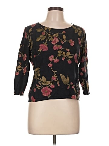 Kate Hill 3/4 Sleeve Silk Top (view 1)