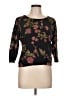 Kate Hill Black 3/4 Sleeve Silk Top Size L (petite) - photo 1