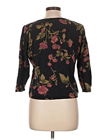 Kate Hill 3/4 Sleeve Silk Top (view 2)