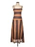 DAZY Stripes Brown Casual Dress Size L - photo 1