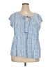Tommy Hilfiger Blue Short Sleeve Blouse Size XXL - photo 1