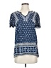 Knox Rose 100% Rayon Blue Short Sleeve Blouse Size S - photo 1