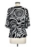 Sweet Rain 100% Polyester Black 3/4 Sleeve Blouse Size M - photo 2
