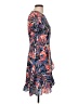Aqua 100% Polyester Print Blue Casual Dress Size L - photo 4