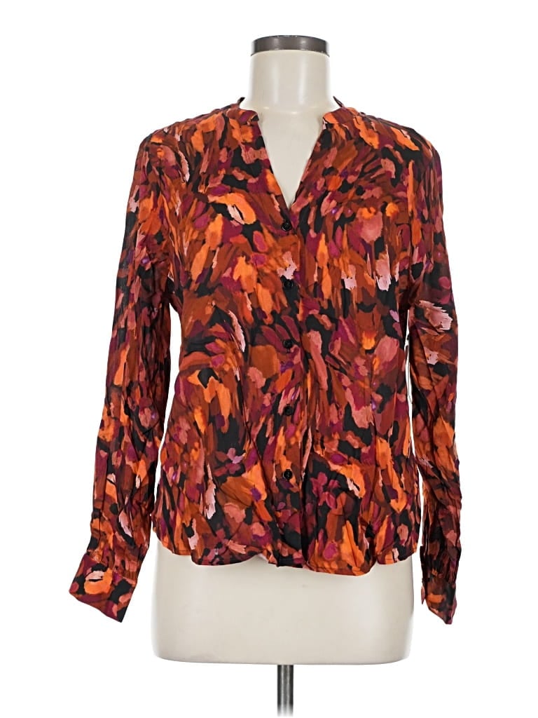 Liverpool Los Angeles Long Sleeve Blouse In Orange