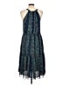 Sundance 100% Polyester Animal Print Blue Cocktail Dress Size L - photo 2