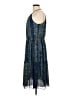 Sundance 100% Polyester Animal Print Blue Cocktail Dress Size L - photo 5