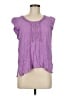 Democracy 100% Rayon Purple Short Sleeve Blouse Size M - photo 1