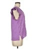 Democracy 100% Rayon Purple Short Sleeve Blouse Size M - photo 4
