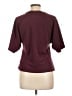 Pull&Bear Burgundy Short Sleeve Top Size L - photo 2