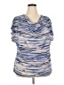 Rafaella Blue Short Sleeve Top Size 2X - photo 1