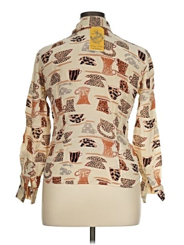 Tess Long Sleeve Silk Top (view 2)