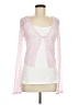 Double Zero 100% Polyester Pink Cardigan Size M - photo 1