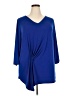 Susan Graver Blue 3/4 Sleeve Blouse Size 2X - photo 1