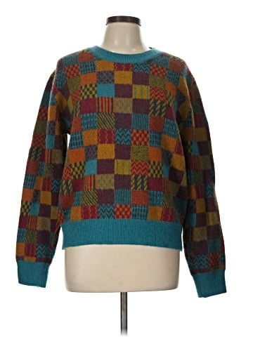Knit Mix Pullover Sweater (view 1)