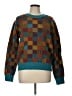 Knit Mix Argyle Teal Pullover Sweater Size L - photo 1