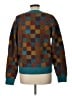 Knit Mix Argyle Teal Pullover Sweater Size L - photo 2