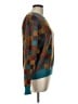 Knit Mix Argyle Teal Pullover Sweater Size L - photo 4