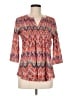 LUYAA Orange 3/4 Sleeve Blouse Size M - photo 1