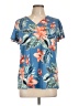 Jones New York Tropical Blue Short Sleeve Top Size L - photo 1