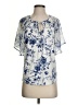 Perseption Concept Blue Short Sleeve Blouse Size S - photo 1