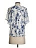Perseption Concept Blue Short Sleeve Blouse Size S - photo 2