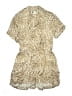 Lita By Ciara 100% Viscose Animal Print Tan Gold Romper Size S - photo 1