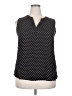 Papermoon 100% Polyester Polka Dots Black Sleeveless Blouse Size 2X - photo 1