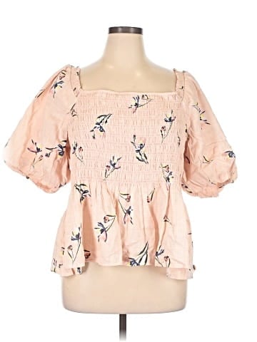 a.n.a. A New Approach 3/4 Sleeve Blouse (view 1)