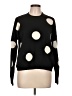 T Tahari Polka Dots Black Pullover Sweater Size L - photo 1