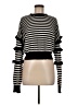 Glamorous 100% Cotton Stripes Black Pullover Sweater Size M - photo 1