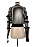 Glamorous 100% Cotton Stripes Black Pullover Sweater Size M - photo 2