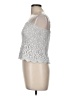 Spiegel Silver Sleeveless Blouse Size 6 - photo 5