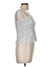 Spiegel Silver Sleeveless Blouse Size 6 - photo 4