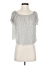 Zara Basic Silver Short Sleeve Top Size XS - photo 1