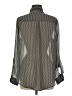 NANETTE Nanette Lepore Houndstooth Silver Long Sleeve Blouse Size M - photo 2
