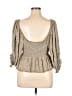 Free People Tan 3/4 Sleeve Blouse Size XL - photo 2