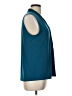 T Tahari Teal Sleeveless Blouse Size L - photo 4