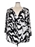 Jennifer Lopez Animal Print Silver 3/4 Sleeve Blouse Size 3X - photo 1