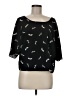 Xhilaration 100% Polyester Black 3/4 Sleeve Blouse Size M - photo 1