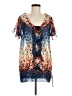 Kensie 100% Polyester Blue Short Sleeve Blouse Size M - photo 1