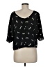Xhilaration 100% Polyester Black 3/4 Sleeve Blouse Size M - photo 2