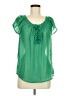 Gap Outlet 100% Polyester Green Short Sleeve Blouse Size M - photo 1