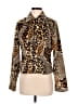 Selene Sport 100% Polyester Animal Print Gold Jacket Size M - photo 1
