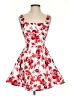 VICI 100% Polyester Floral Red Cocktail Dress Size XS - photo 1