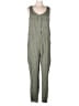 Miss Posh 100% Rayon Solid Green Jumpsuit Size L - photo 1