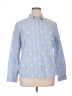 Boden 100% Cotton Polka Dots Blue Long Sleeve Button-Down Shirt Size 16 - photo 1